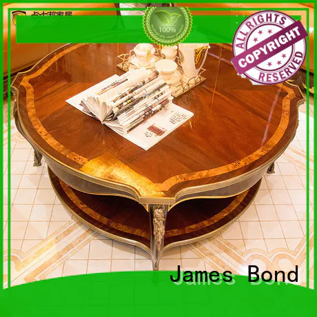 James Bond classical coffee table solid wood with piano resin paint JP678