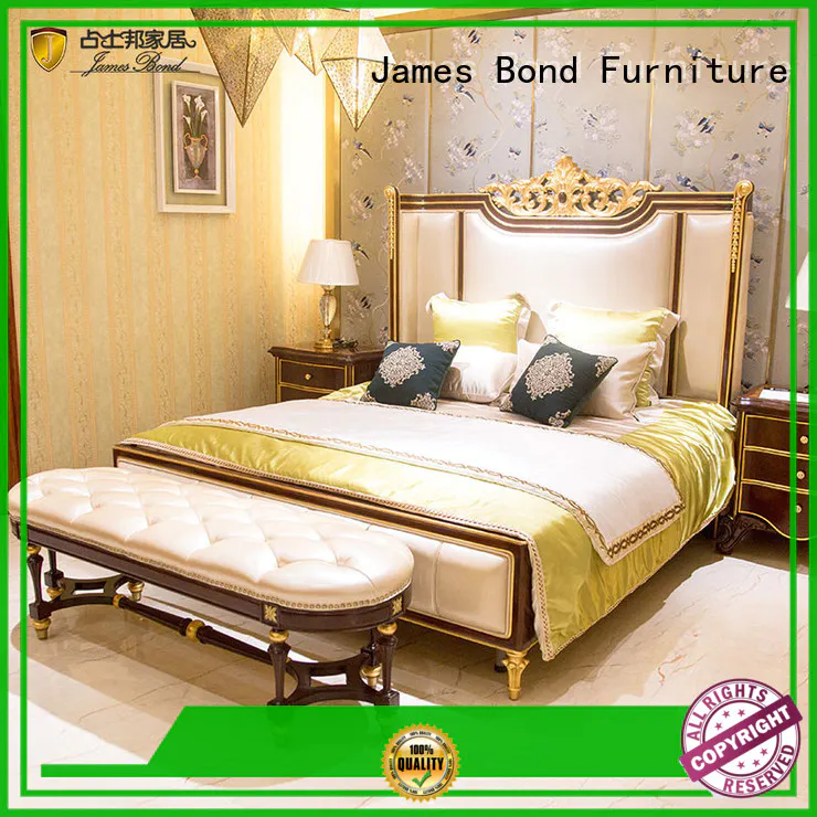 James Bond gorgeous luxury bedroom furniture factory price for hotel