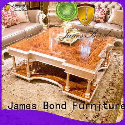 James Bond durable traditional square coffee table for hotel
