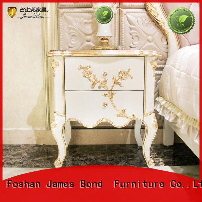 James Bond solid wood bedside table design factory direct supply for villa