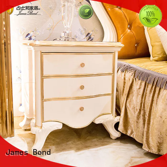 James Bond italian wooden bedside table for villa