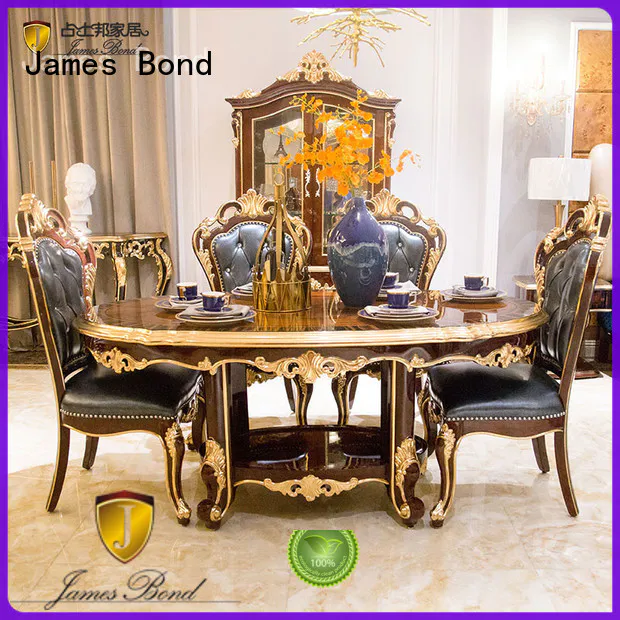 James Bond solid wood classic dining table designs customized for hotel