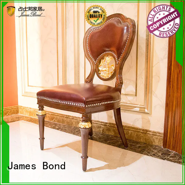 James Bond classic dining chair 14k gold and solid wood Wine red JP656