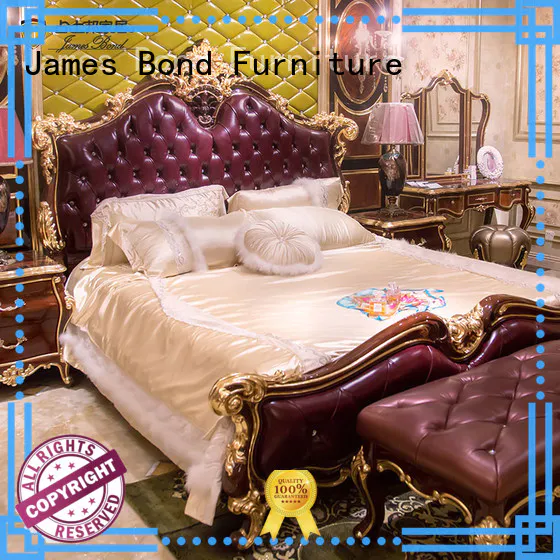 James Bond traditional bedroom sets factory price for villa