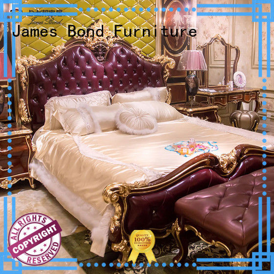 James Bond traditional bedroom sets factory price for villa