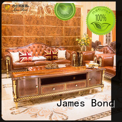 James Bond classical sofa design 14k gold and British style Bright coffee A2821