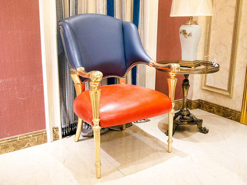 James Bond classic furniture 14k gold red and blue leisure chairs  JP634-2