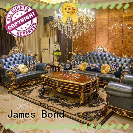 James Bond solid wood traditional sofa set factory direct supply for home