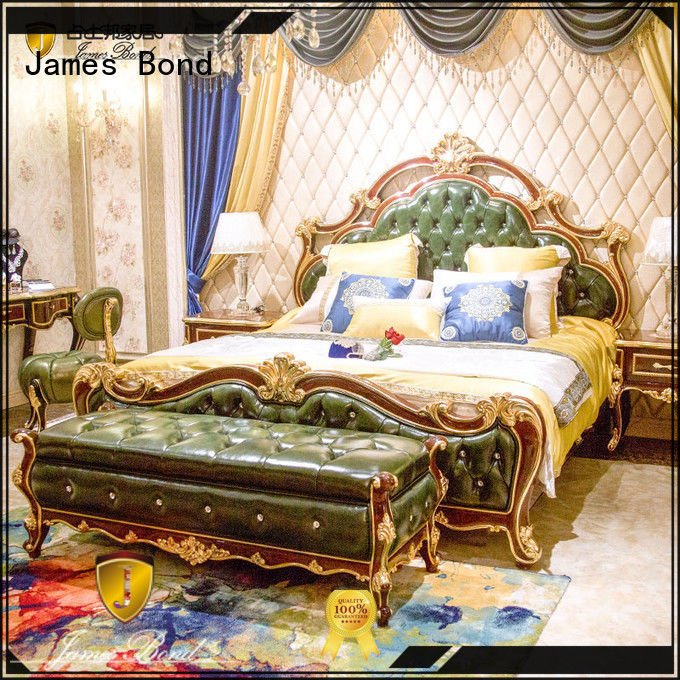 James Bond contemporary traditional bedroom sets factory price for villa