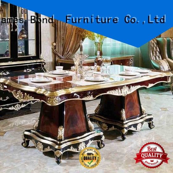 Quality James Bond Brand paint silver classical dining table