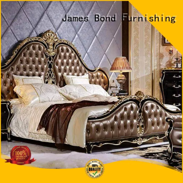 classic king size bed brown deep James Bond Brand company